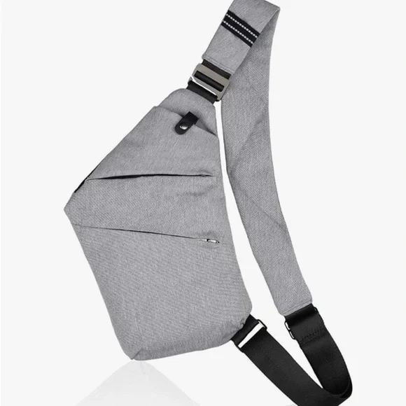 Broadream Gray Sling Bag Crossbody Chest Pack Minimalist - Picture 9 of 14